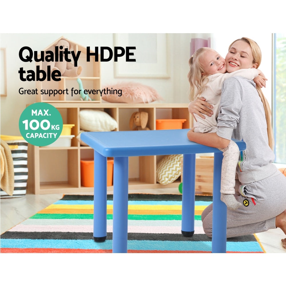 Keezi Kids Plastic Table in Bright Blue