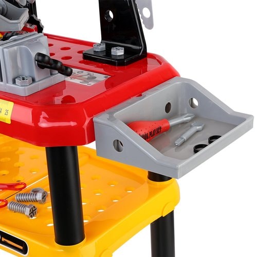 Kids Plastic Tool Rack and Workbench Playset