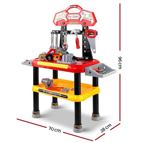 Kids Plastic Tool Rack and Workbench Playset