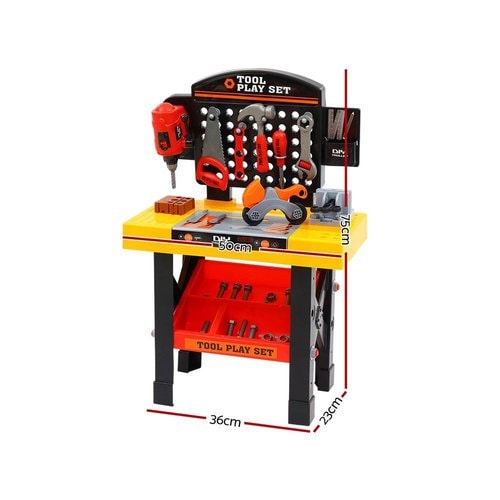 Keezi Kids Realistic Plastic Workbench and Tool Play Set