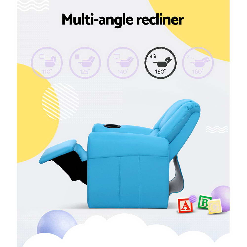 Kids Recliner Chair in Blue
