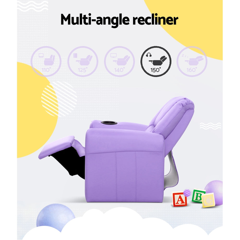 Kids Recliner Chair in Purple