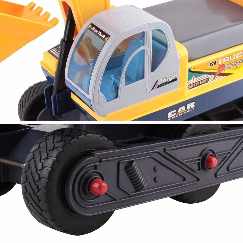 Keezi Kids Ride On Manual Excavator with Safety Hat