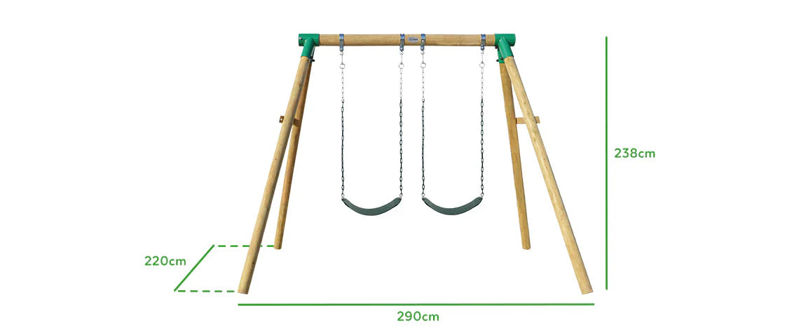 Amber Double Swing Set