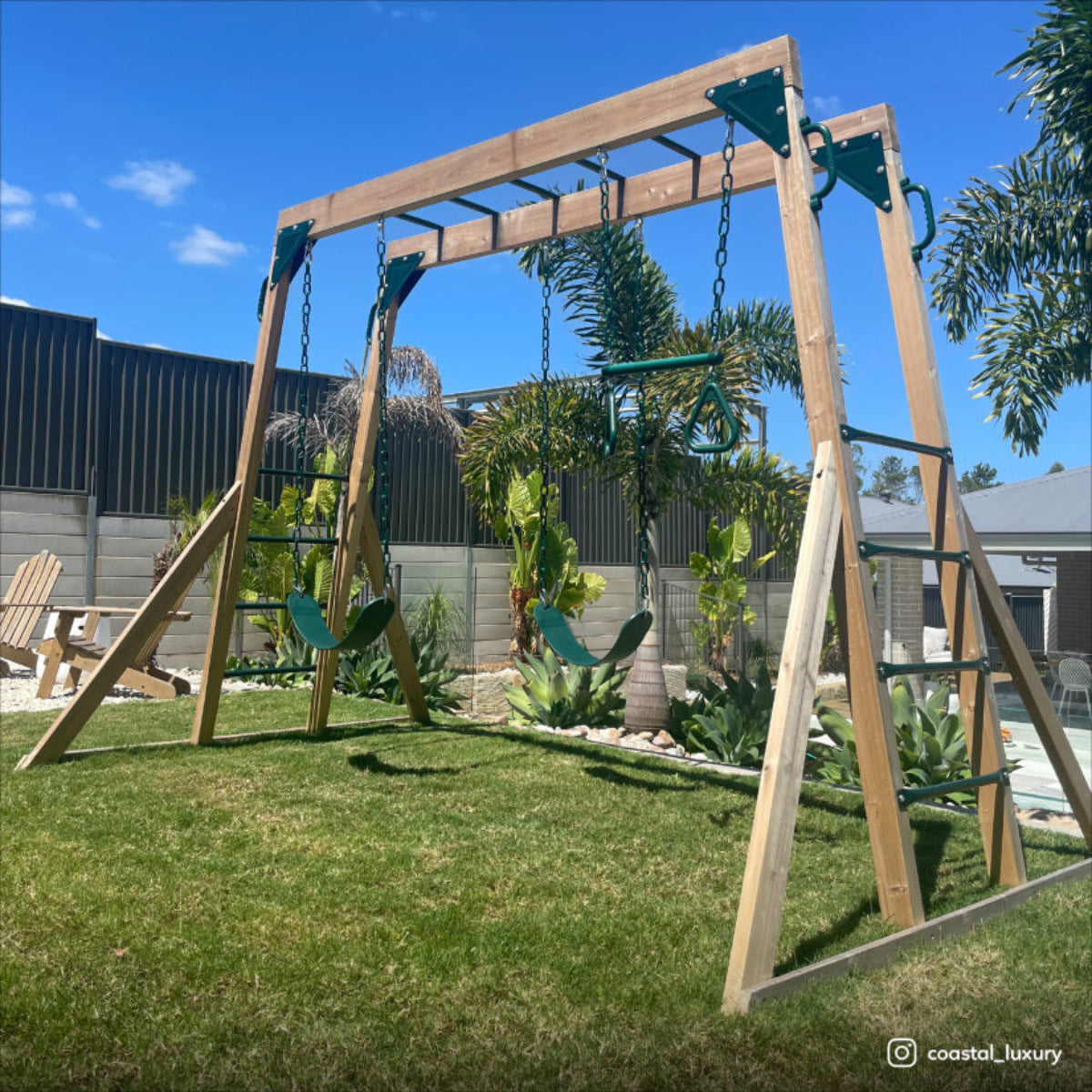 Lifespan Kids Daintree 2-in-1 Monkey Bars & Swing Set