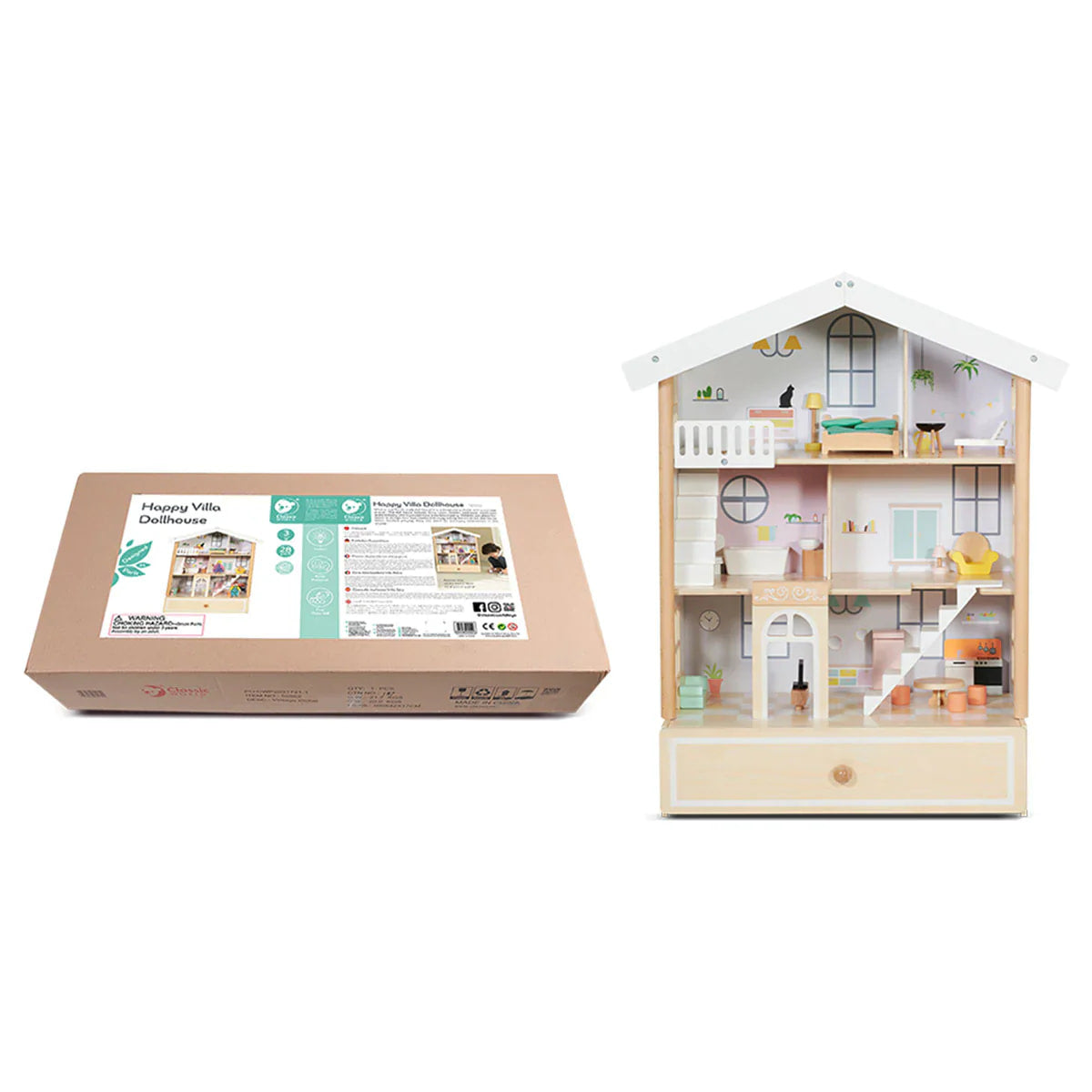 Lifespan Kids Happy Villa Wooden Dollhouse