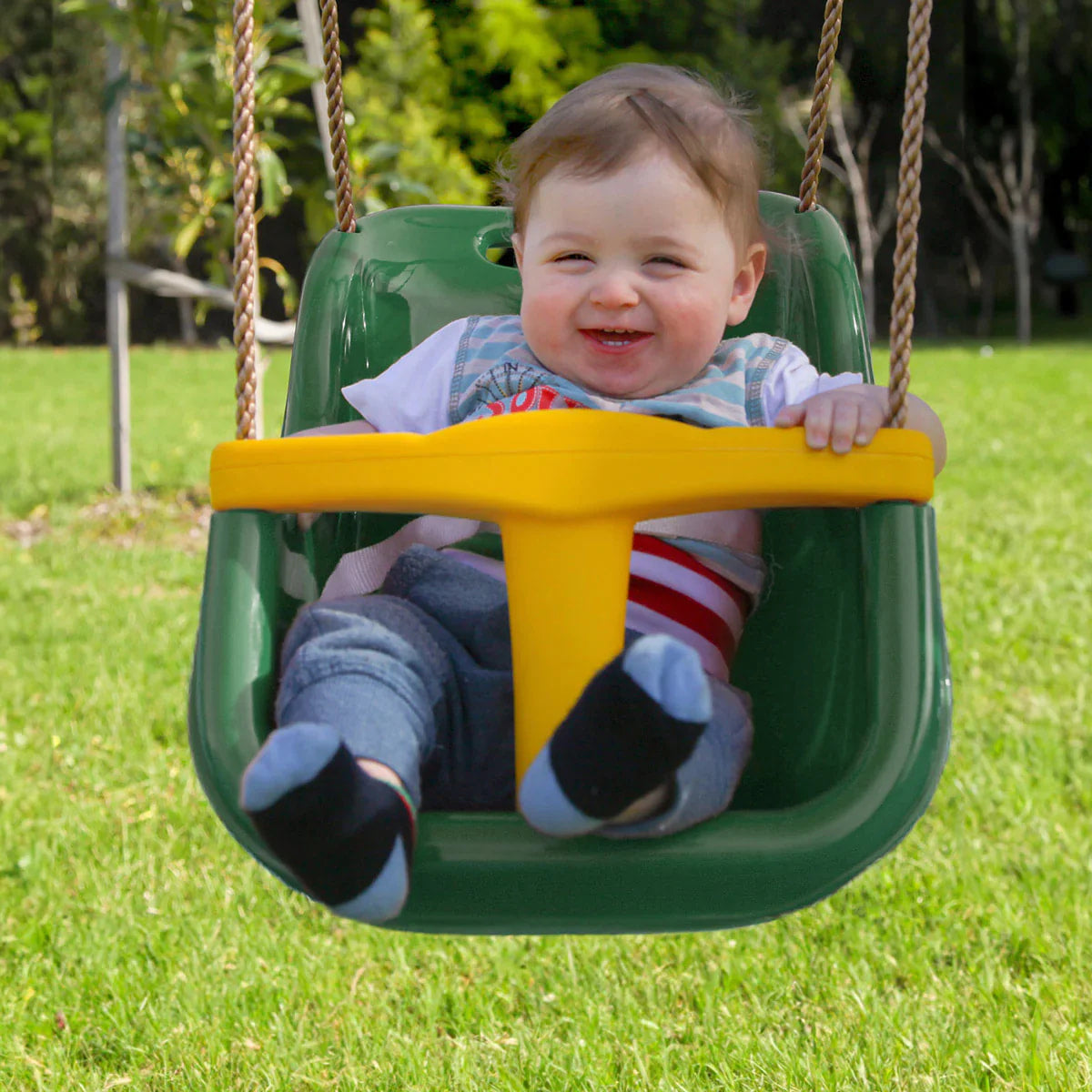 Lifespan Kids Infant Swing Seat with Rope Extensions (Green/Red)