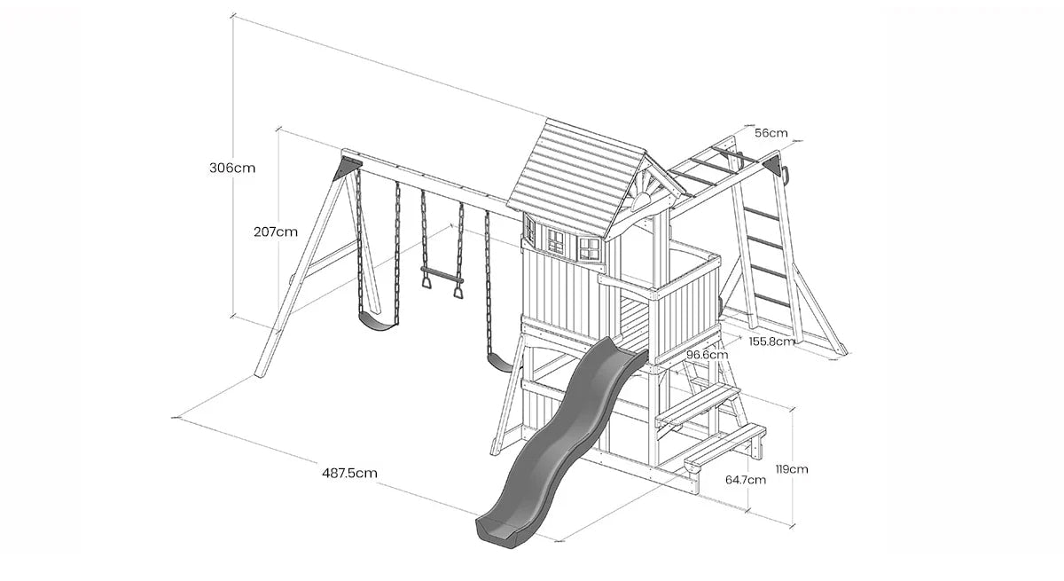 Lifespan Kids Meer Brook Play Centre & Swing Set