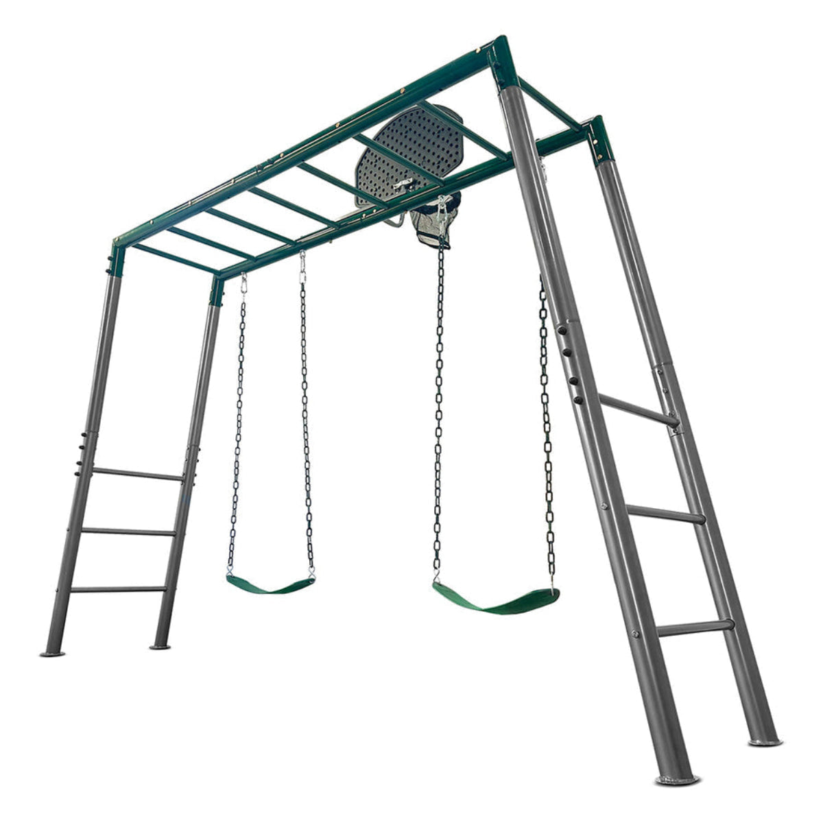 Lifespan Kids Stanley Commerical Steel Monkey Bars with Anchor Kit and Basketball Ring