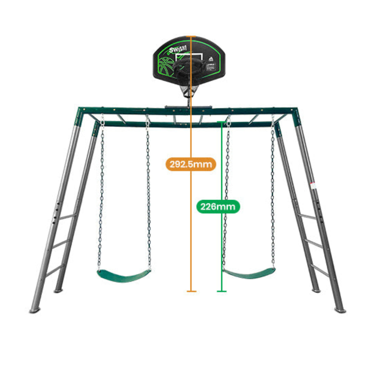 Lifespan Kids Stanley Commerical Steel Monkey Bars with Anchor Kit and Basketball Ring