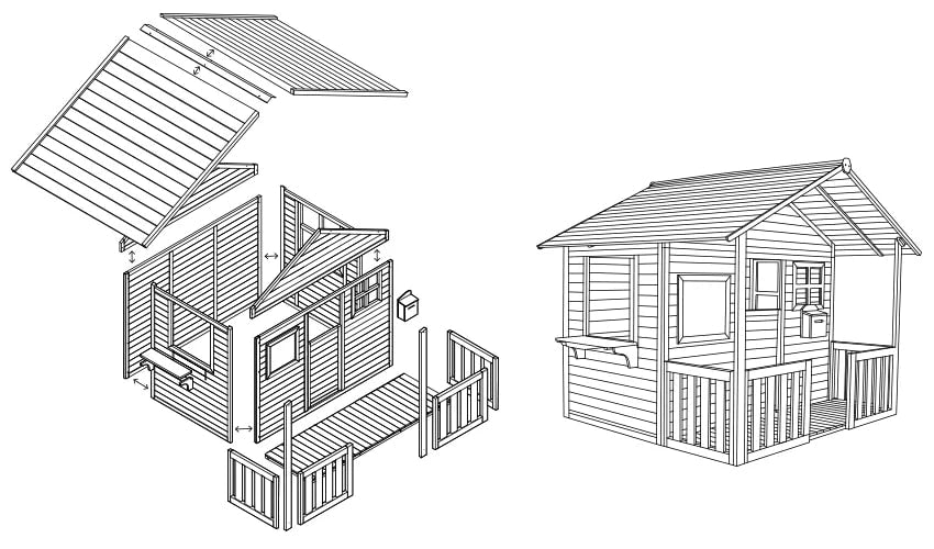 Lifespan Kids Winchester Cubby House with Metal Roof