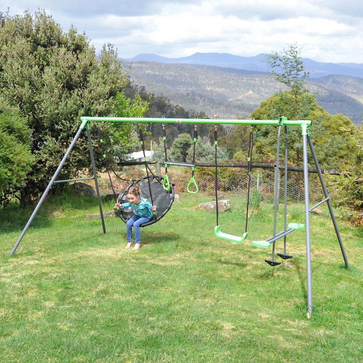 Lifespan Kids Lynx Metal Swing Set with Slide
