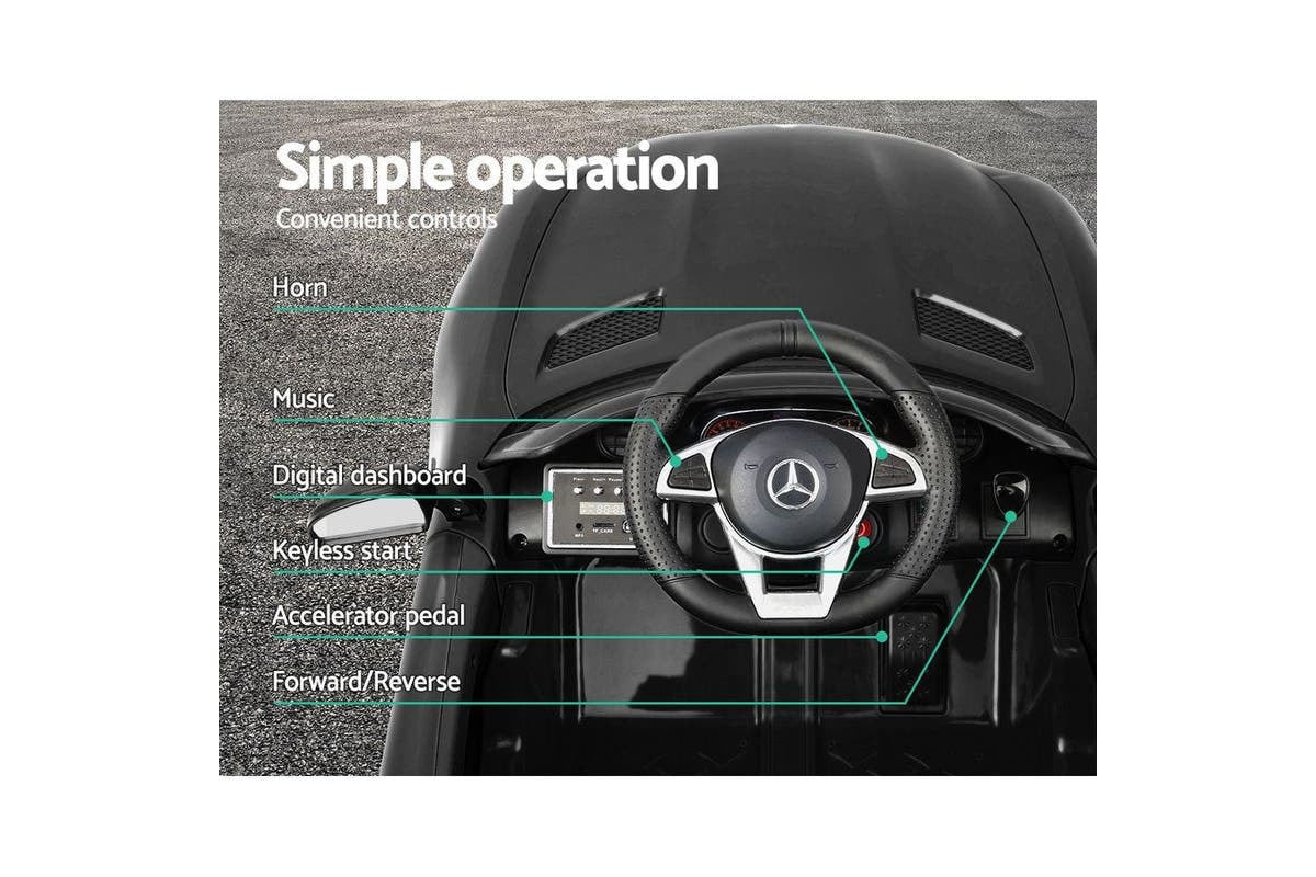 Mercedes Benz AMG GTR Kids Ride on Car in Black