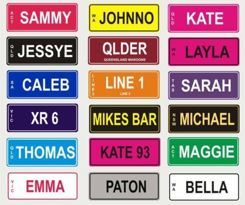 Personalised Kids Number Plates