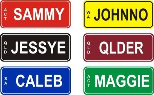 Personalised Kids Number Plates