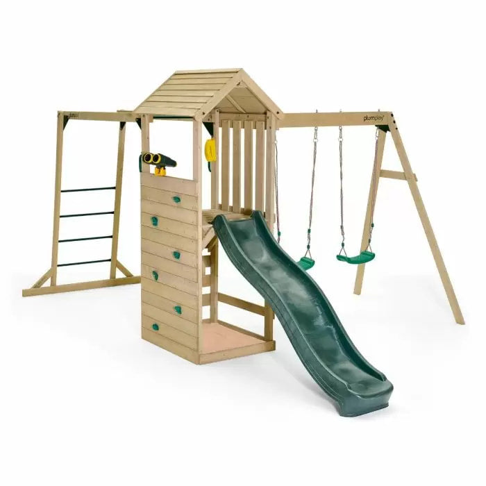 Plum Lookout Kids Tower with Monkey Bars and Swings
