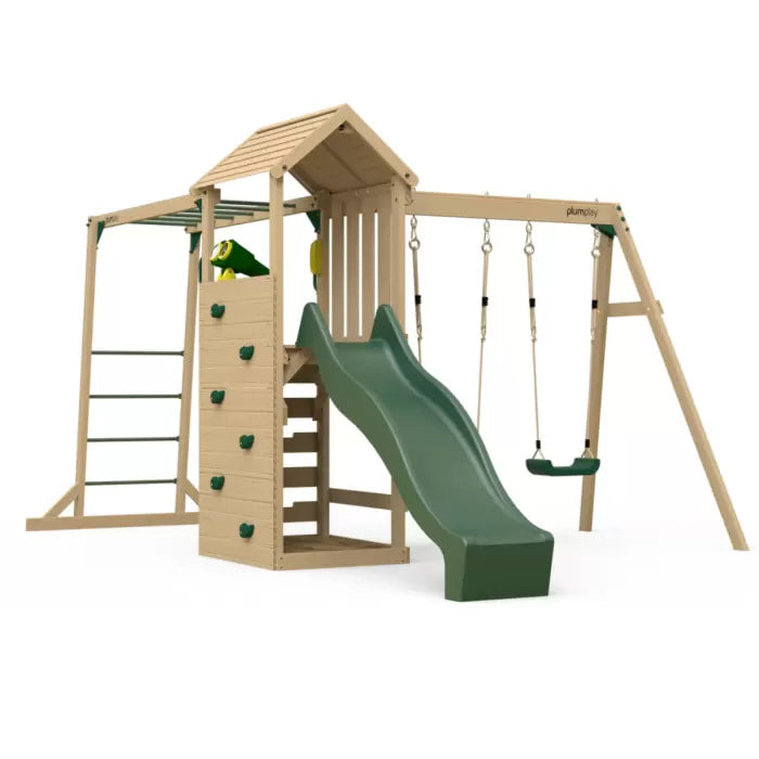 Plum Lookout Kids Tower with Monkey Bars and Swings