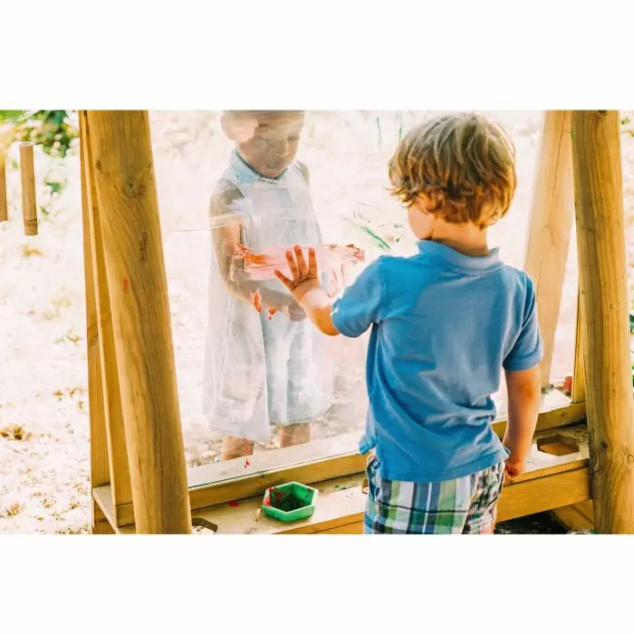 Plum Play Discovery Outdoor Paint Easel with Chimes and Planter Box