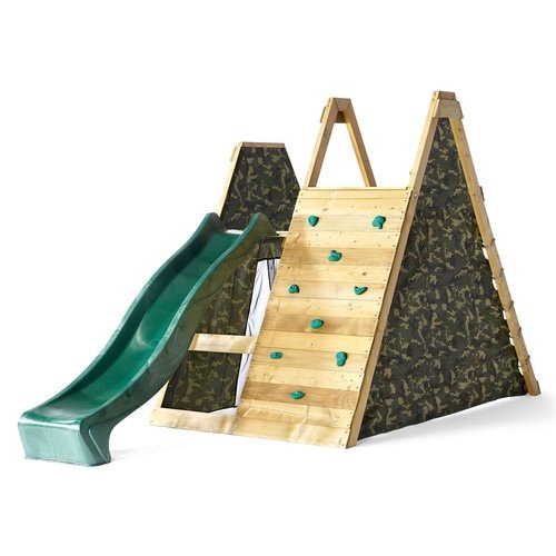 Plum Play Kids Climbing Pyramid with Slide, Rock Climbing Fort