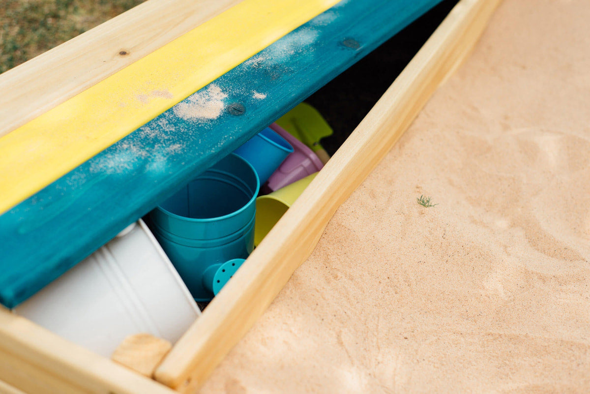 Plum Square Sandpit with Storage