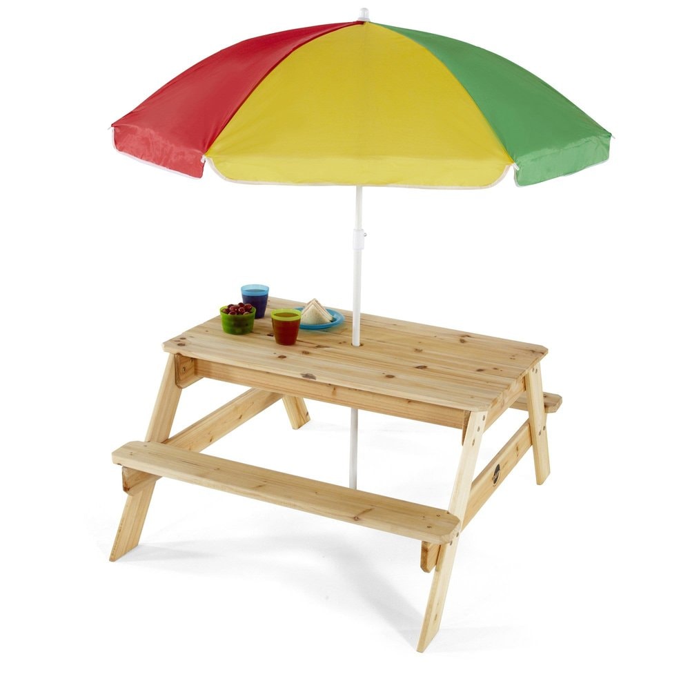 Plum® Wooden Picnic Table with Umbrella