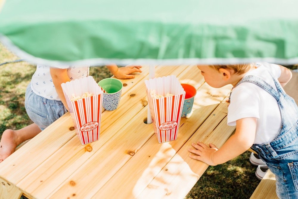 Plum® Wooden Picnic Table with Umbrella