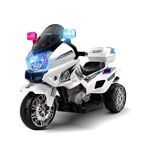 Rigo Kids Police Ride On White Motorbike