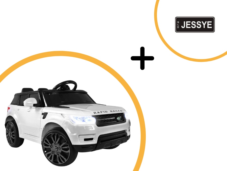 Rigo Range Rover Kids Ride on Car in White, Pink and Black