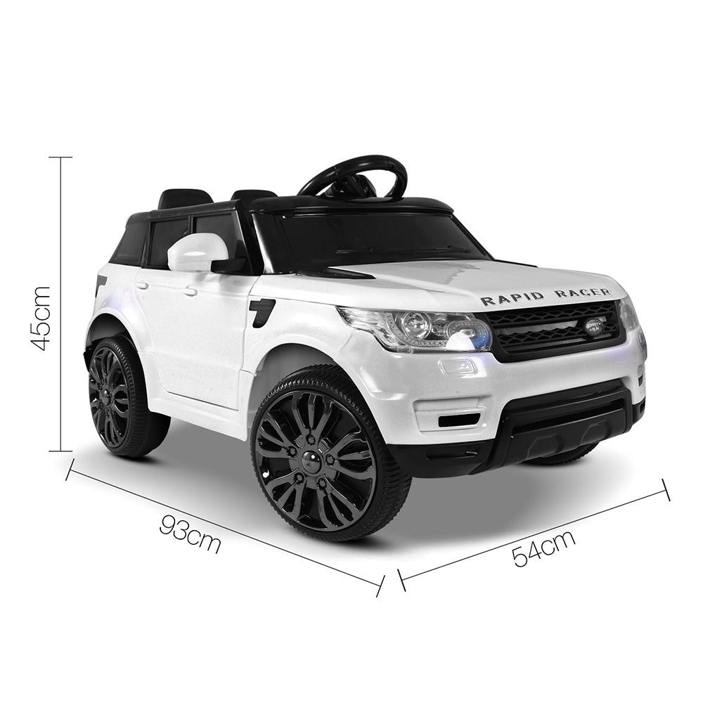 Rigo Range Rover Kids Ride on Car in White, Pink and Black