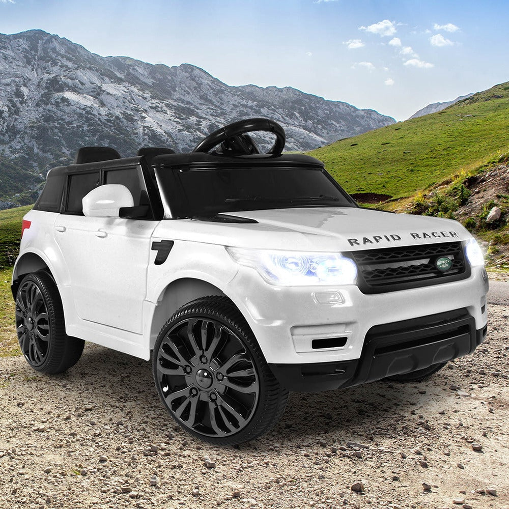 Rigo Range Rover Kids Ride on Car in White, Pink and Black