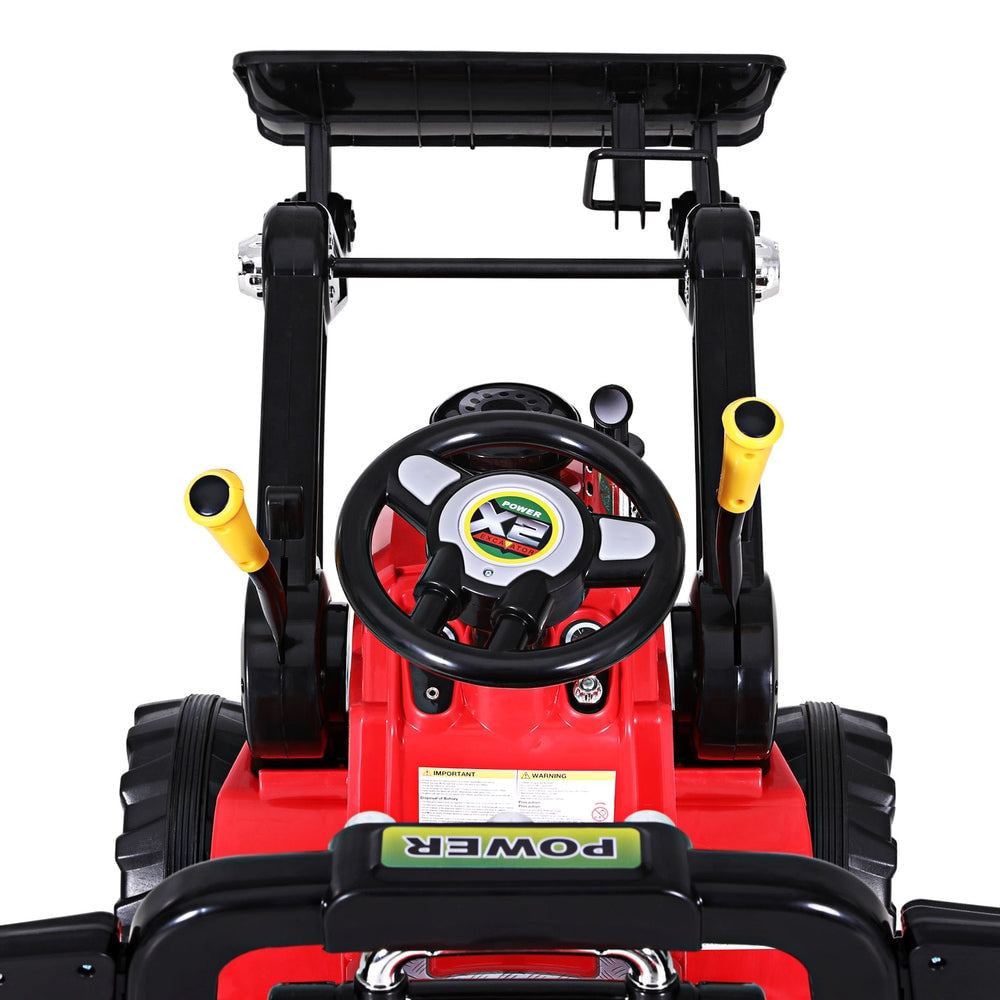 Rigo Kids Electric Ride On Bulldozer with Remote Control in Red