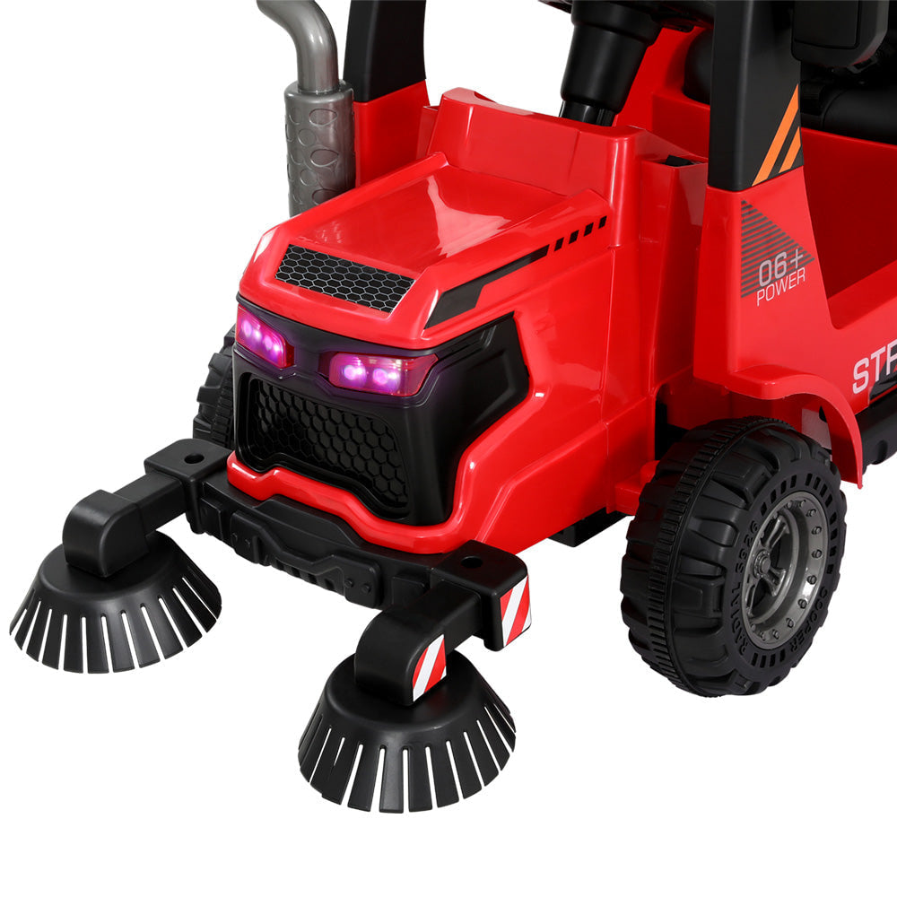 Rigo Kids Electric Sweeper Truck Ride On - Red