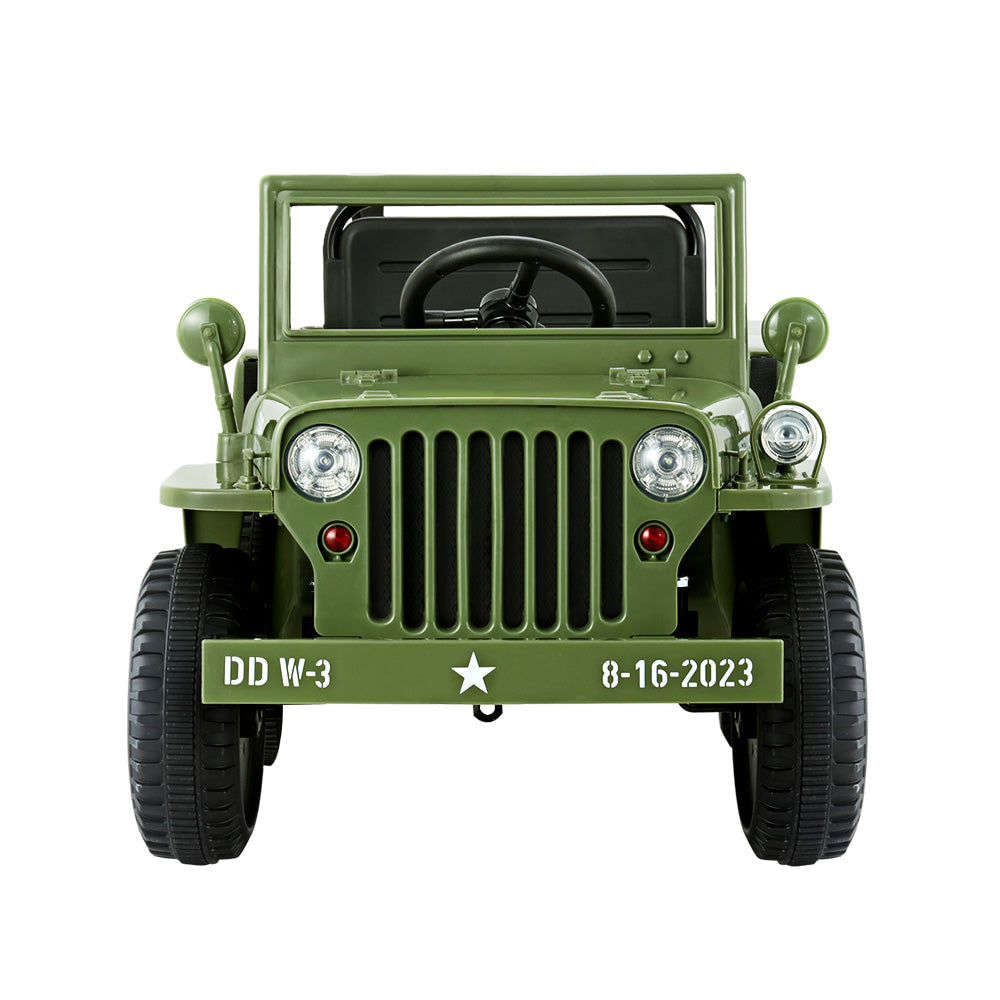 Rigo Kids Off Road Military Ride On Car - Olive Green