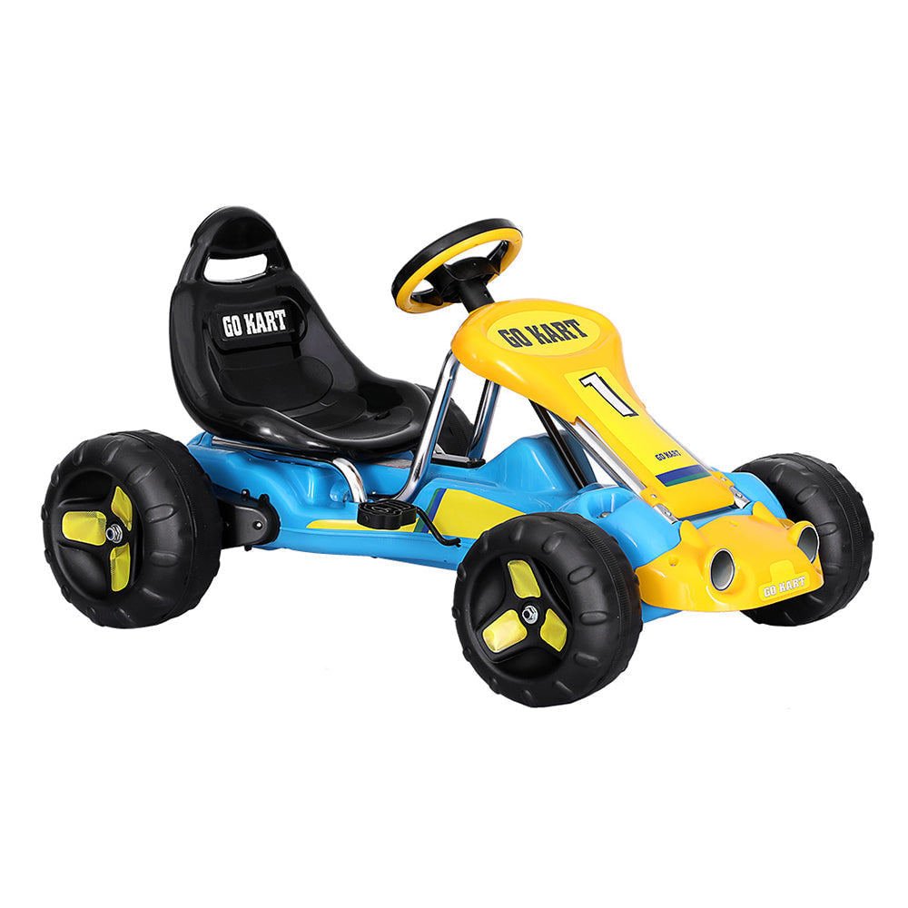 Rigo Kids Pedal Racing Go Kart in Blue
