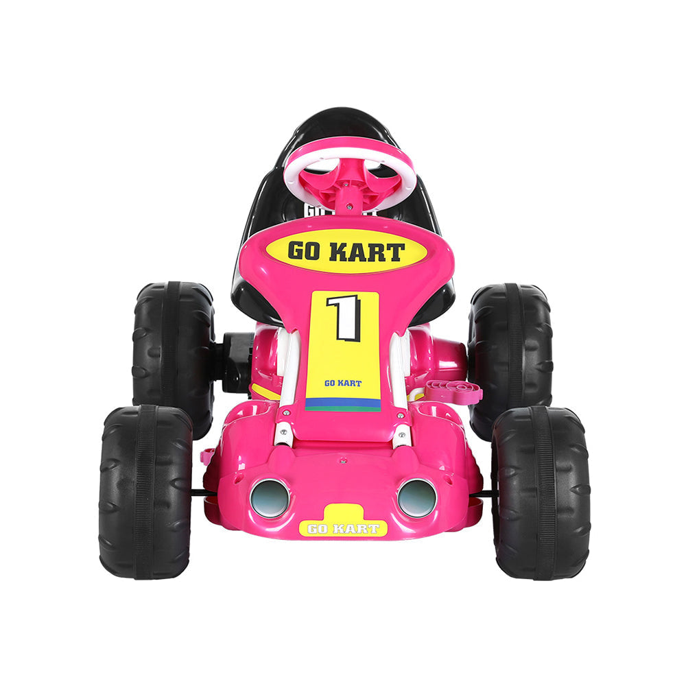 Rigo Kids Pedal Racing Go Kart in Pink
