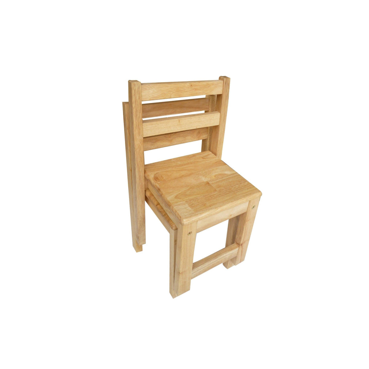 Rubberwood Round Kids Table with 2 Standard Chairs