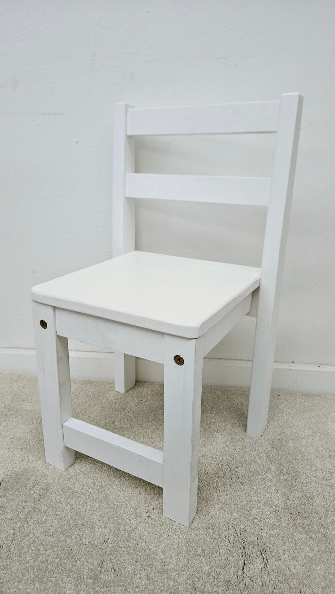 Standard White Timber Kids Table and Chairs