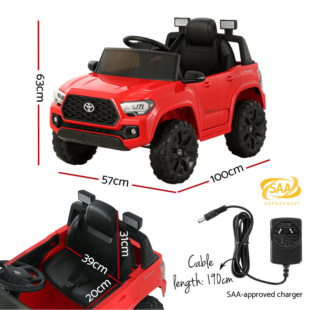 Toyota Tacoma Car Kids Ride On in Red