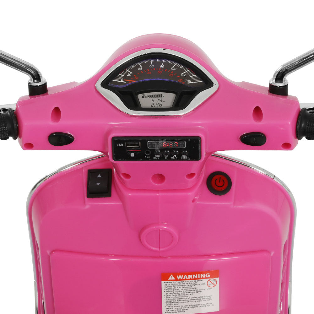 Vespa GTS Kids Electric Ride On Motorbike in Pink
