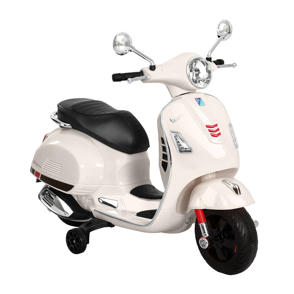 Vespa GTS Kids Electric Ride On Motorbike in White