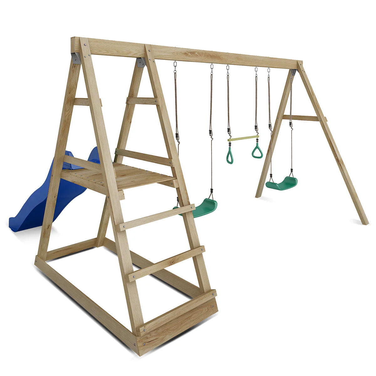 Lifespan Kids Winston 4-Station Timber Swing Set with Slide