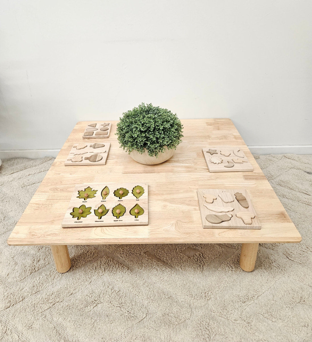 Wooden Square Kids Low Table