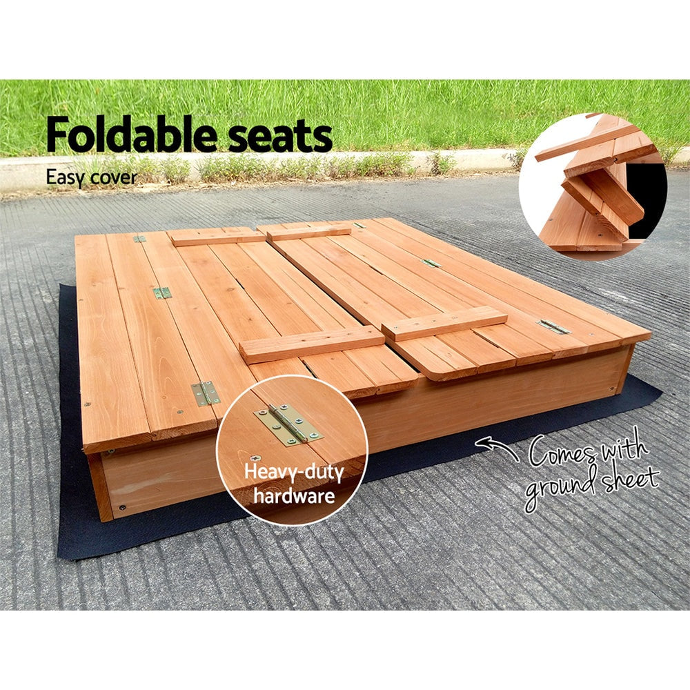 Keezi Wooden Sandpit with Cover