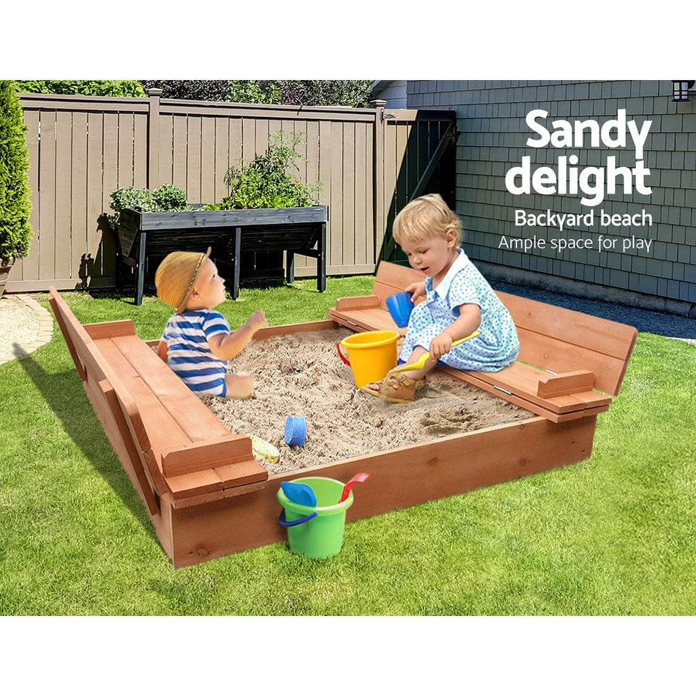 Keezi Wooden Sandpit with Cover